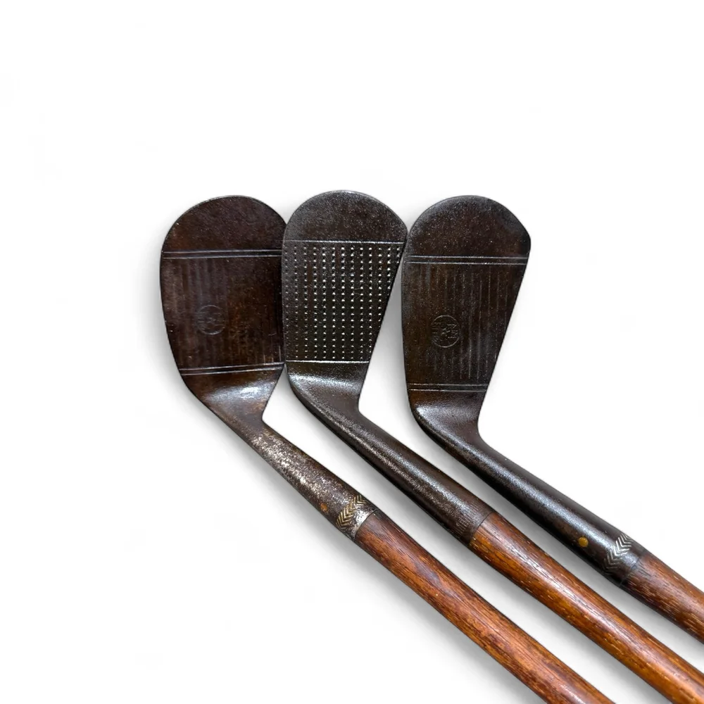 Antique+set+3+golf+clubs,+